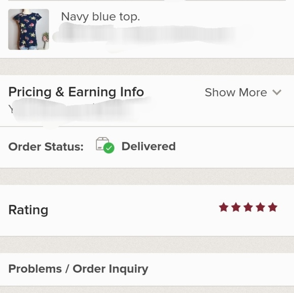 🌟Floral Navy blue top. - Picture 5 of 5